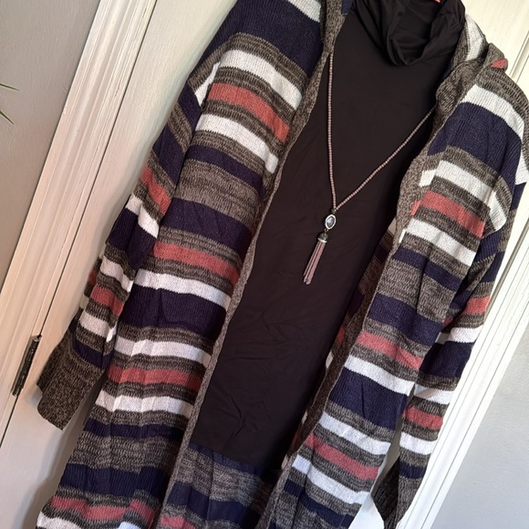 Evelyn Taylor knitted hooded cardigan NWT XL - Picture 2 of 8